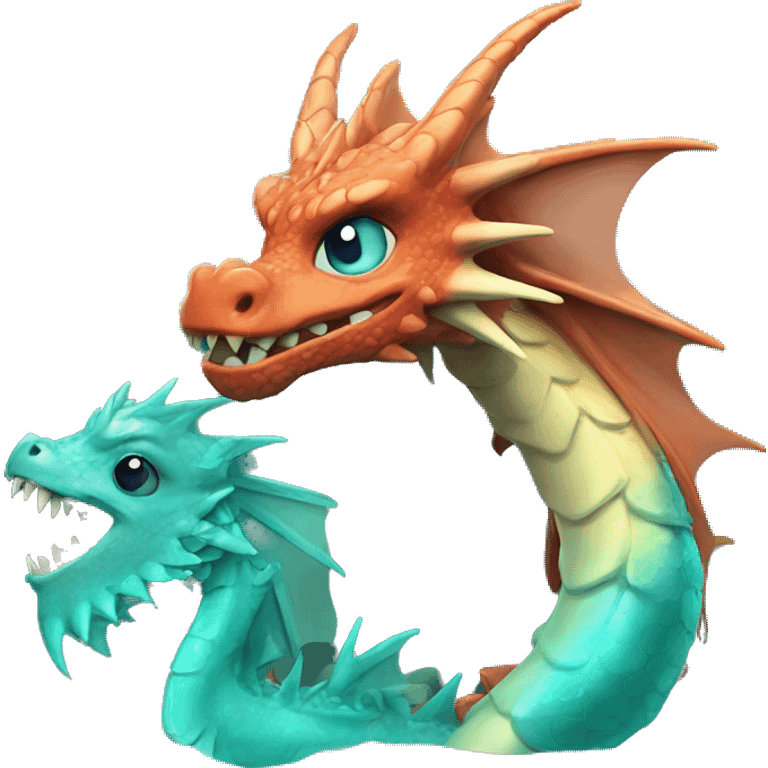 aqua dragon with TonCoin emoji