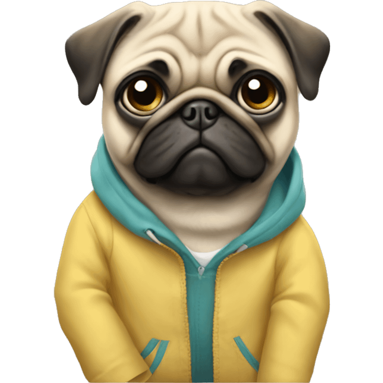 Pug with clothes emoji