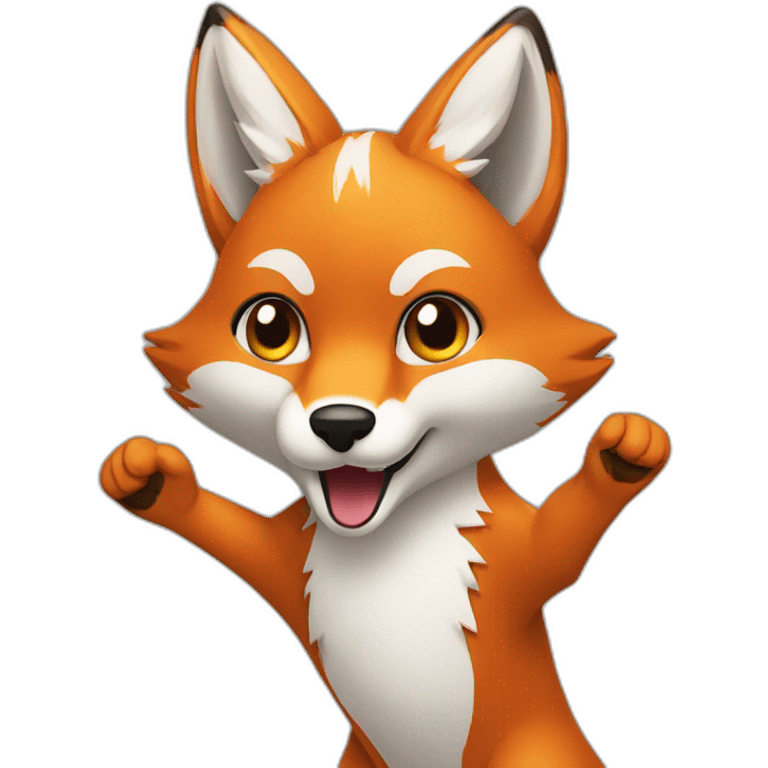 Fox hands up emoji