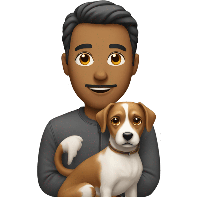 Man with dog emoji