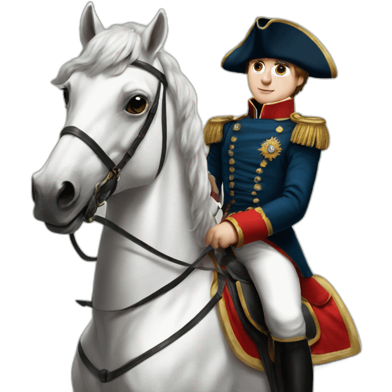 young napoleon on white horse emoji