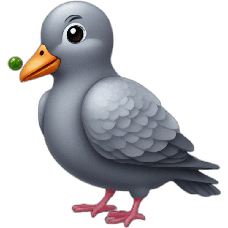 pidgeon holding caviar emoji