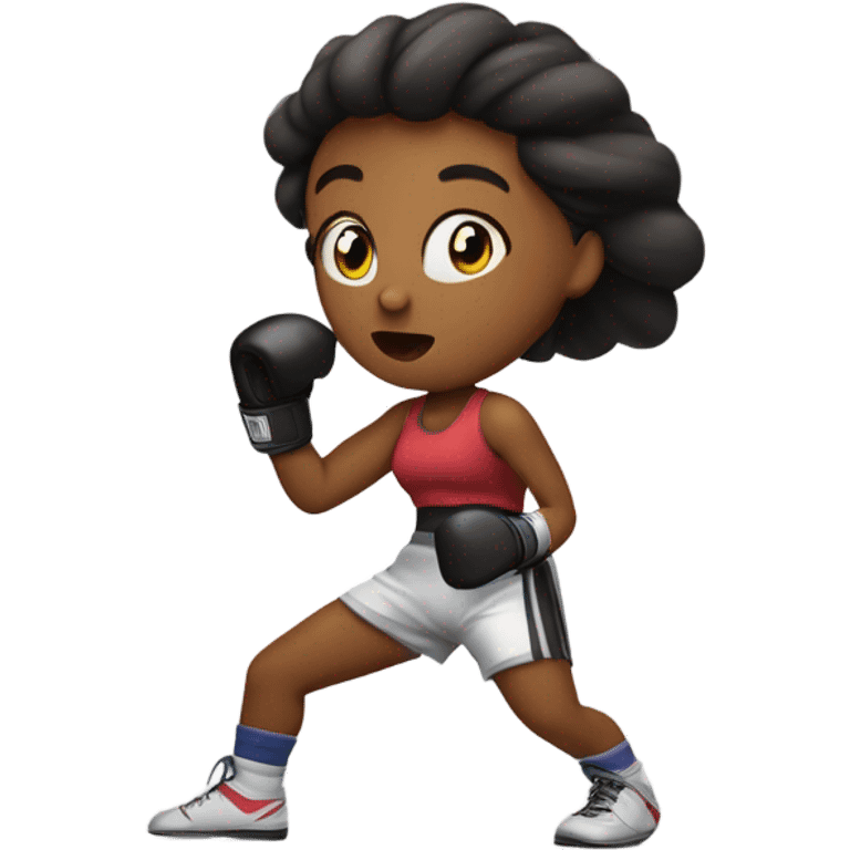 Girl boxing emoji