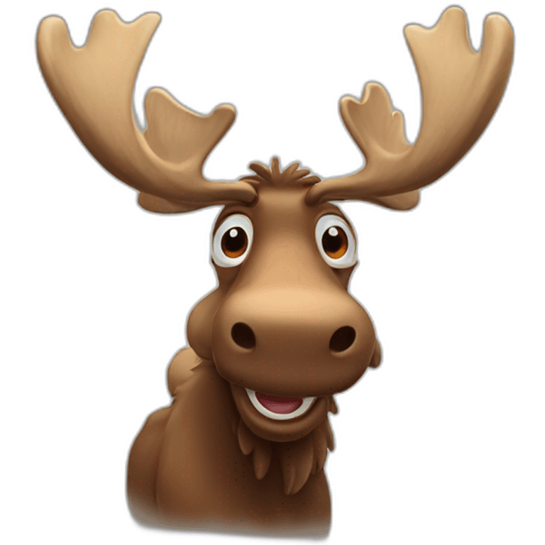 Happy moose emoji