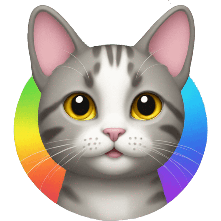 Cat with a rainbow on top emoji