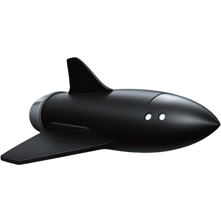 All Black rocket ship emoji