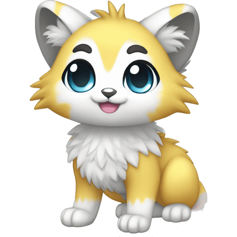  High quality detailed Cute Cool Kawaii stylish Pretty Chibi Fur-Sona Shiny Colorful Sparkly Fakemon Full Body emoji