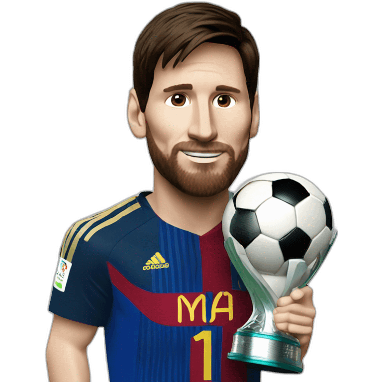 LIONEL MESSI WITH WORLD CUP TROPHY emoji