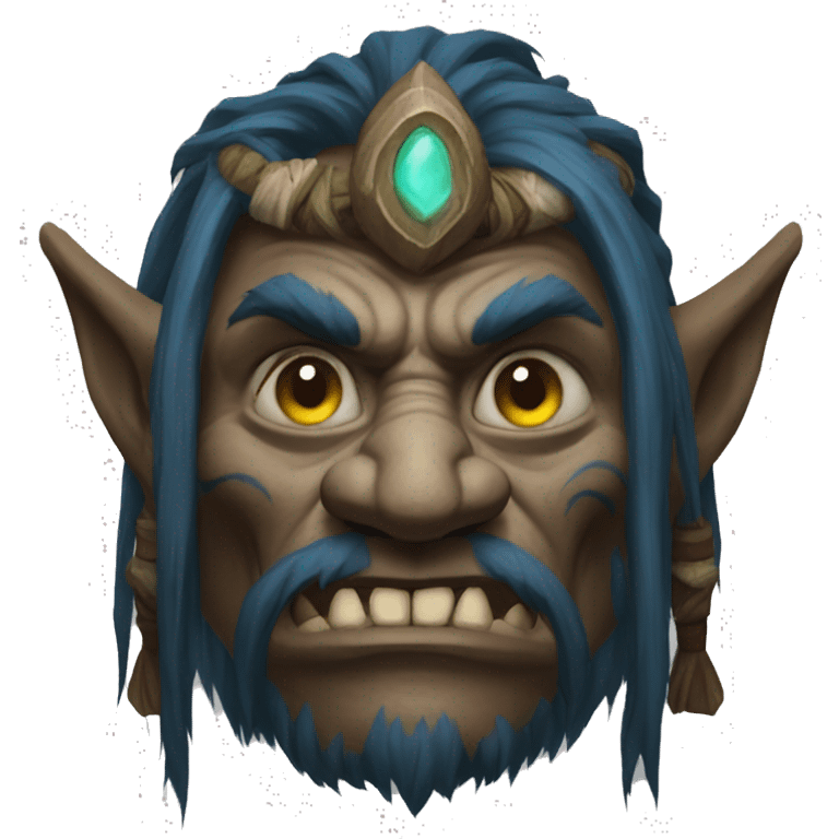 troll shaman from world of warcraft emoji