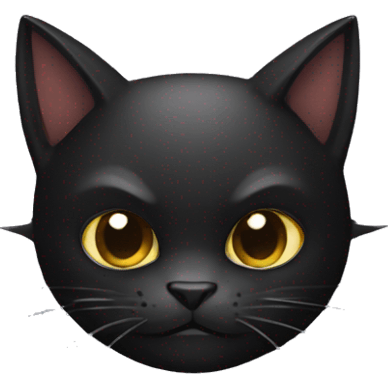 Black ninja-bat-cat emoji