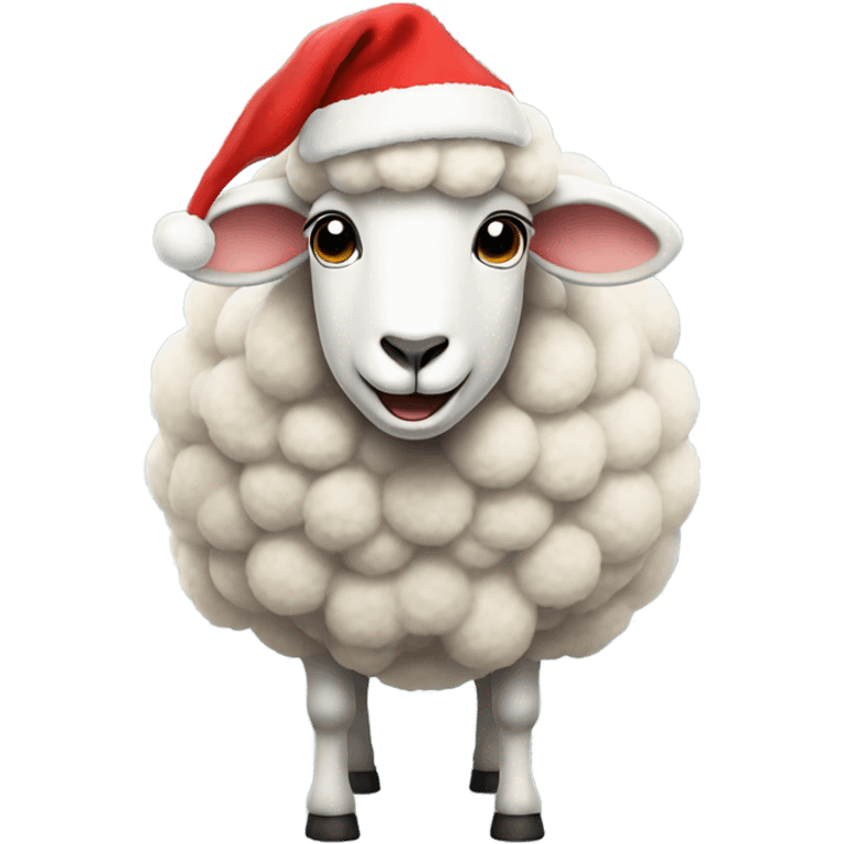 Sheep celebrates christmas emoji