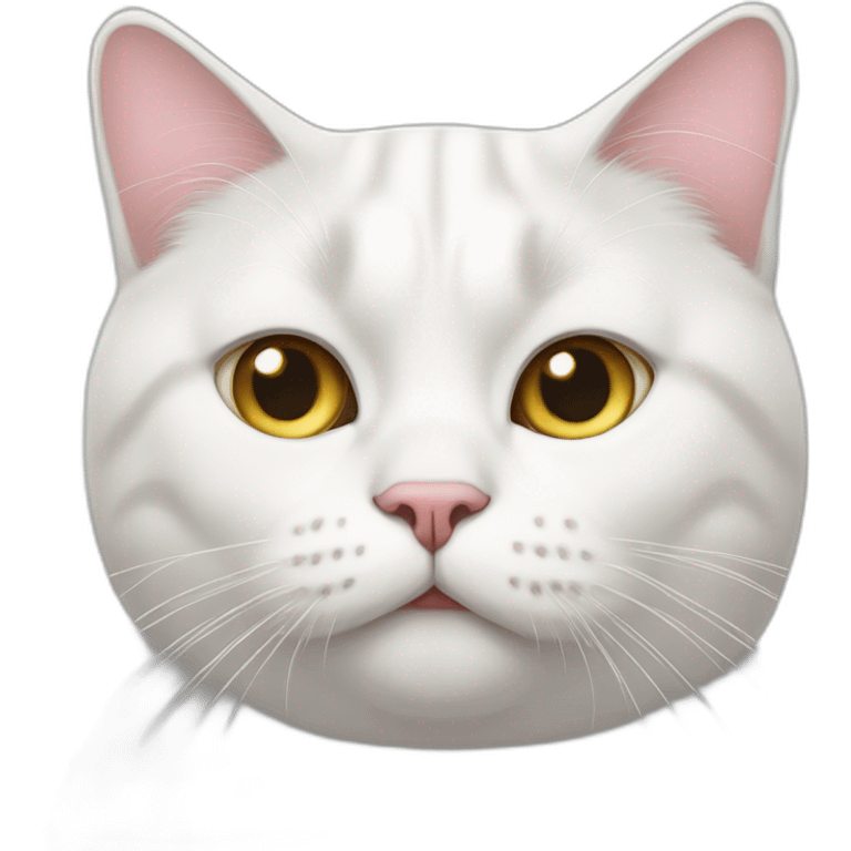 Fat White cat emoji