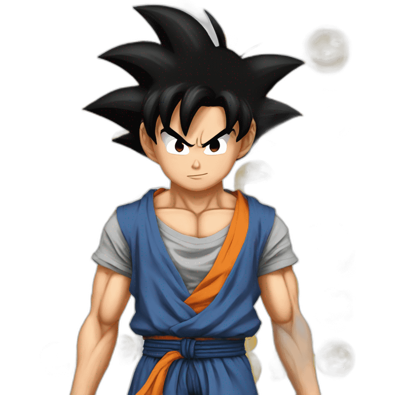 Son goku, emoji, black hair emoji