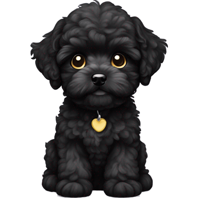 black maltipoo puppy emoji