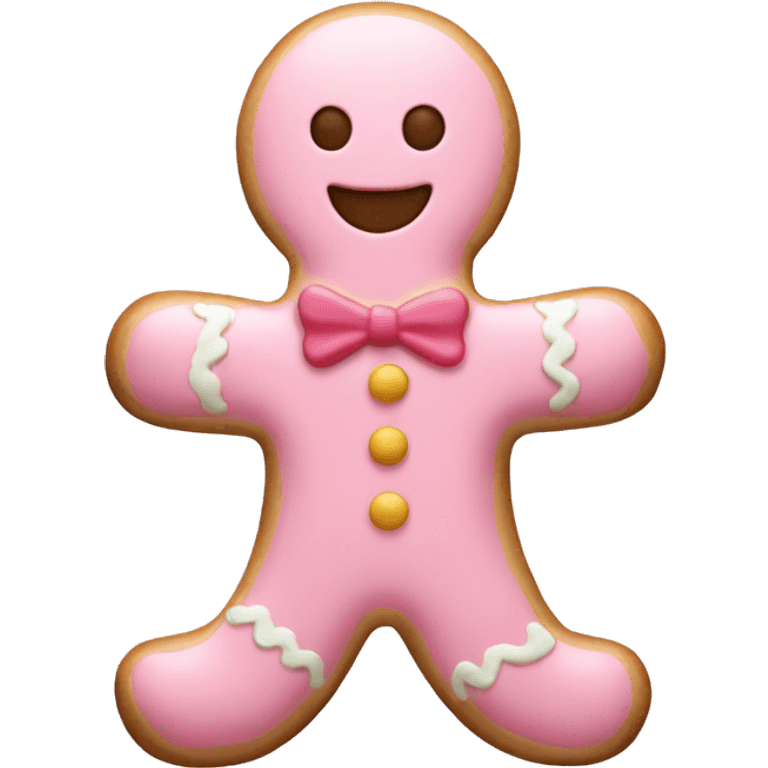 Light pink  gingerbread man emoji