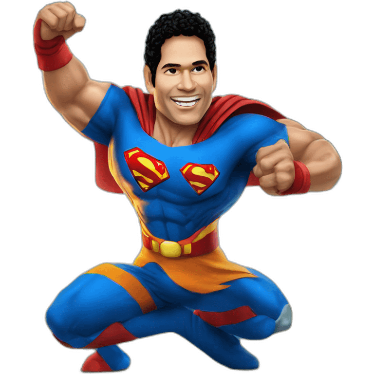 Sachin Tendulkar as super man emoji