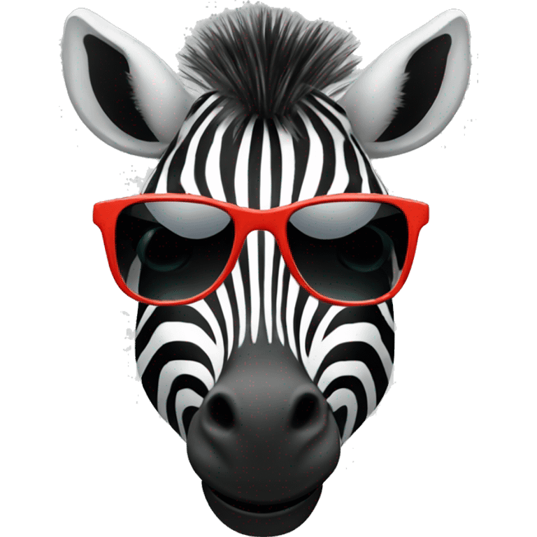 Zebra with sunglasses  emoji