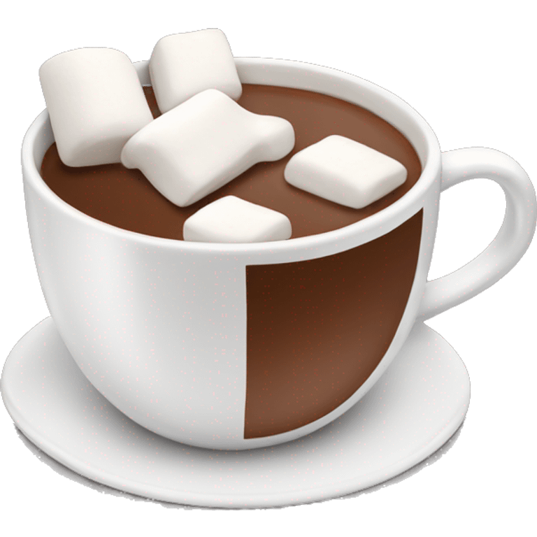 hot cup of hot chocolate with marshmallows  emoji