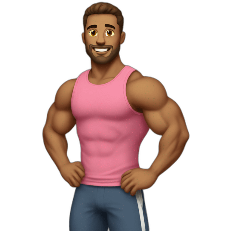 muscular man tank top emoji