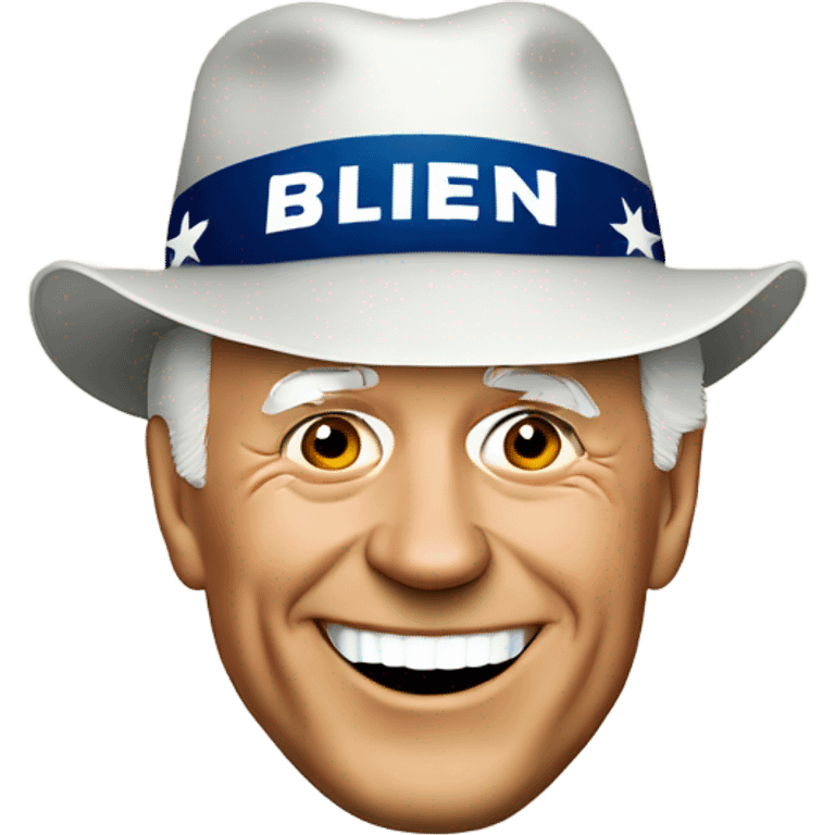 joe biden with biden hat emoji