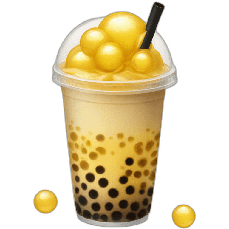 gold bubble tea emoji