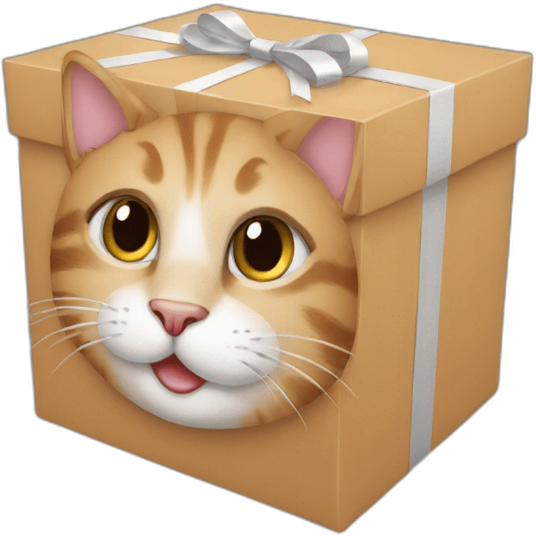 cat gift box emoji