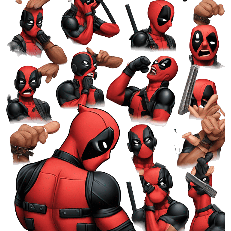 deadpool slaping wolverines emoji