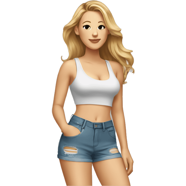 blake lively cartoon wearing tank top emoji