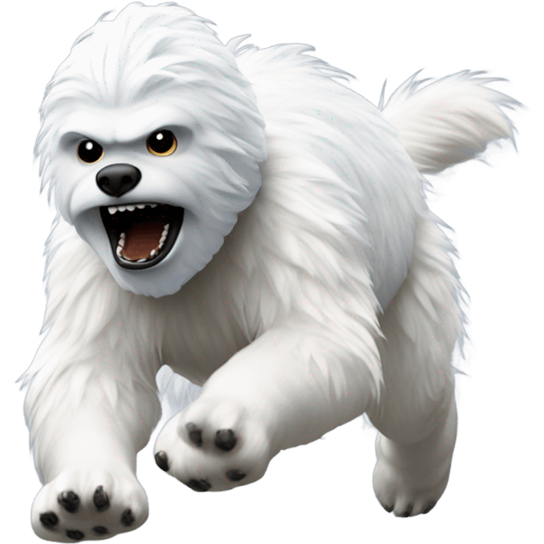 Hoth wampa running a race emoji