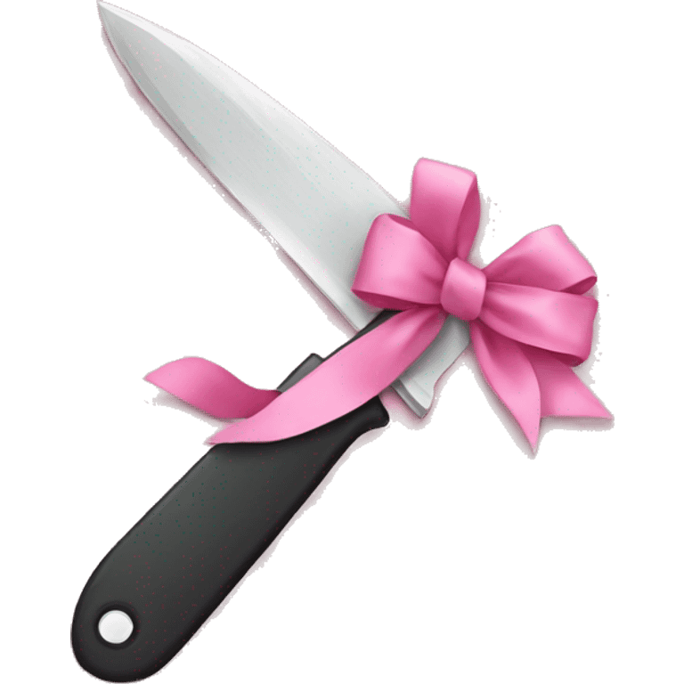 Knife with a pink bow emoji