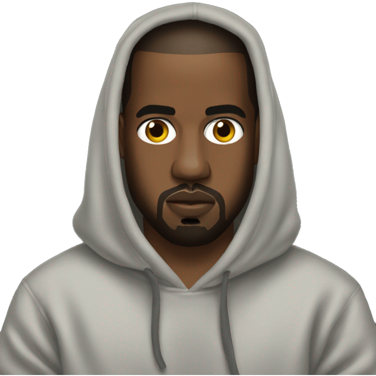 Kanye west in a hoodie emoji