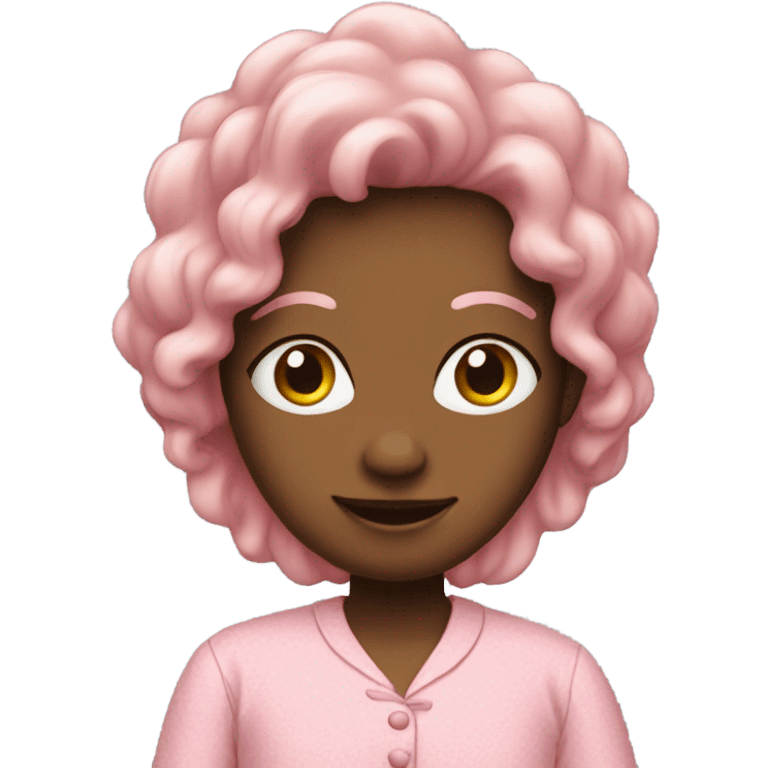 pink person in pink pajamas emoji