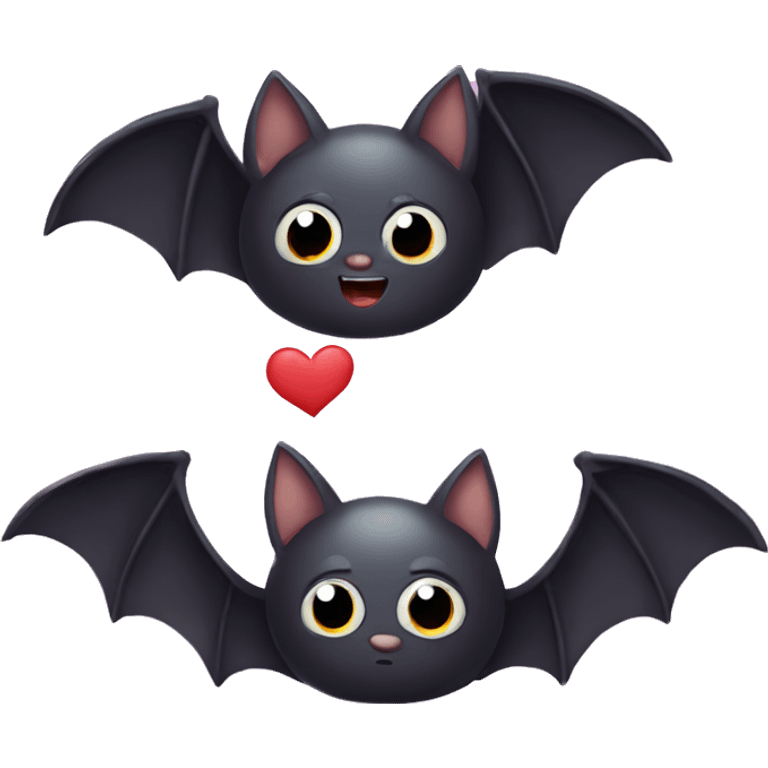 Bat in love emoji