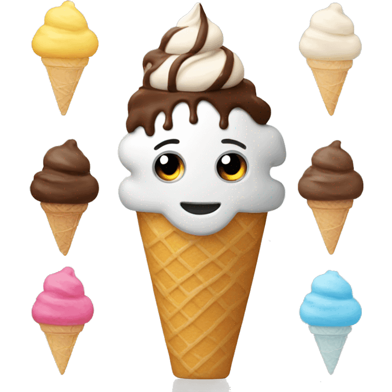 Face with ice cream  emoji