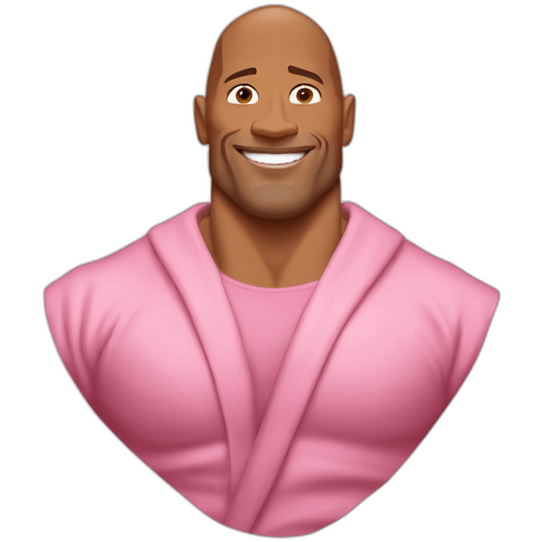 Dwayne Johnson en robe rose emoji