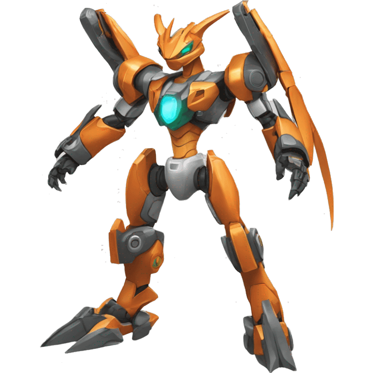 Mechanical Scizor-Raptor-Charizard-Medabot-Mecha full body emoji