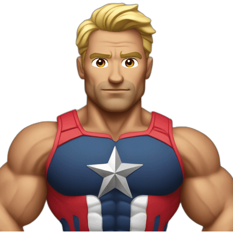 Captain América bodybuilder emoji