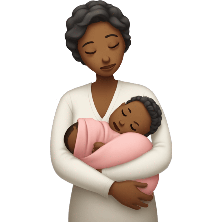 sad mother with newborn emoji