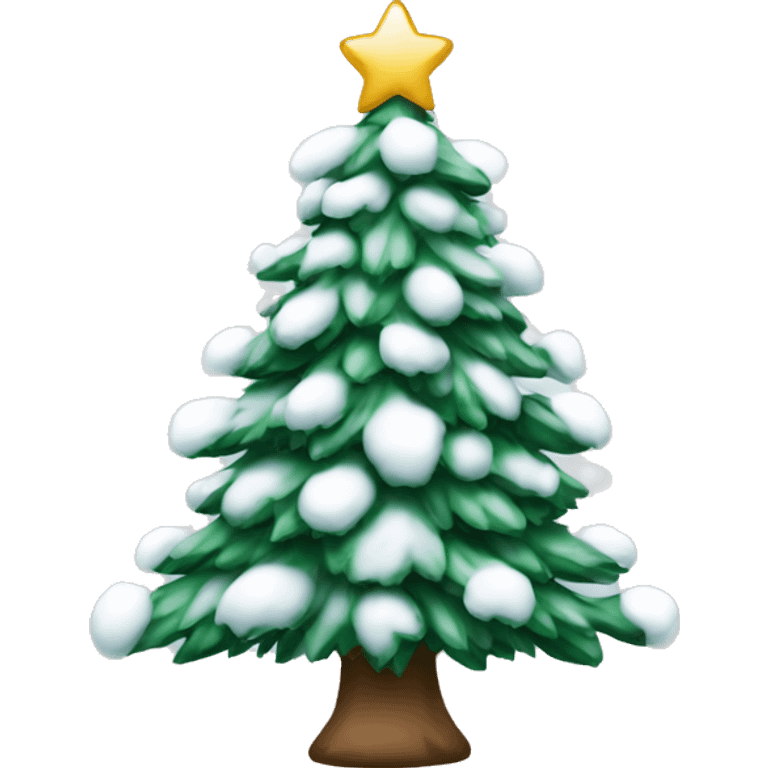 Snowy Christmas tree emoji