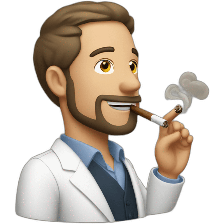 tobi lutke smoking a shopify branded cigar emoji