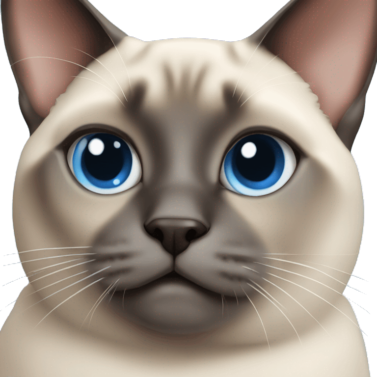 Fat blue eyes siamese emoji