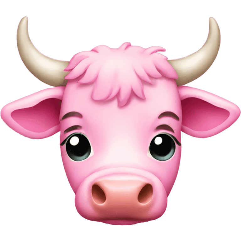 Pink cow emoji