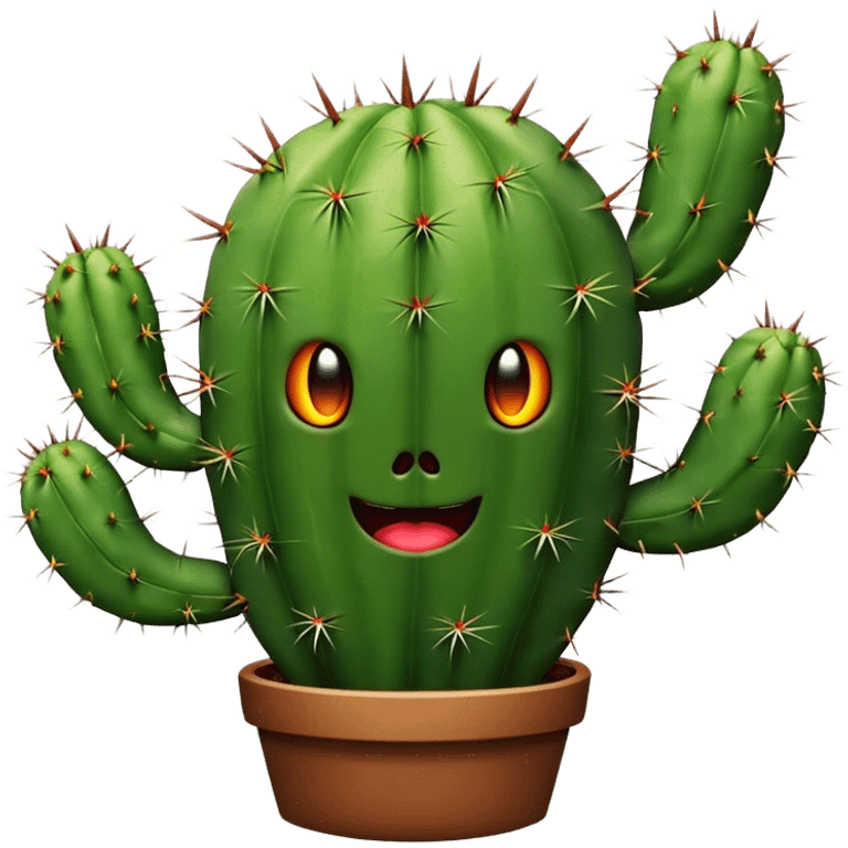 Evil cactus emoji