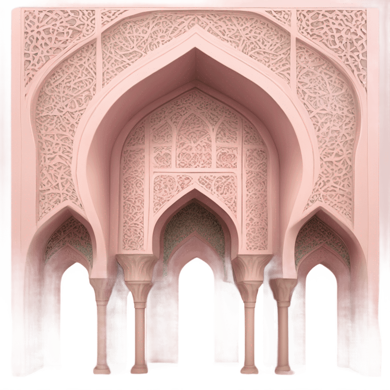 Iranian architecture pastel pink emoji