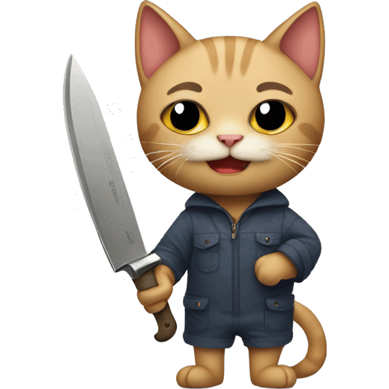 cat with knife emoji