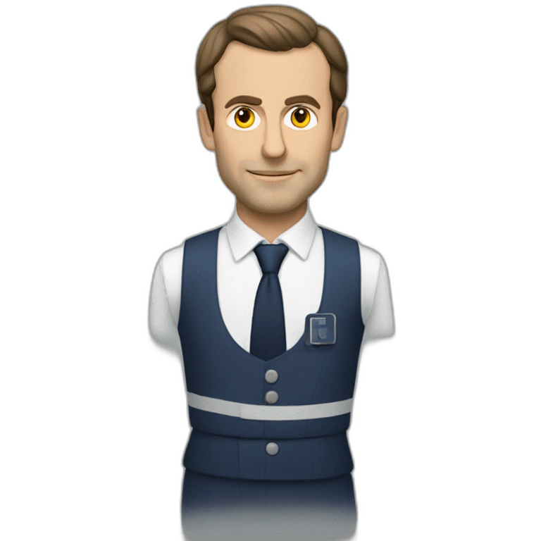 emanuel macron controleur à la sncf emoji