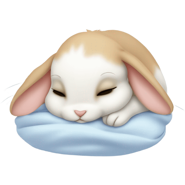 baby rabbit sleeping upside down emoji