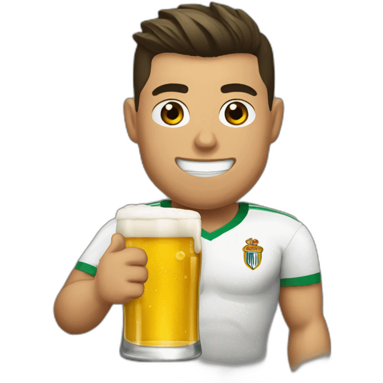 Ronaldo avec une bière emoji