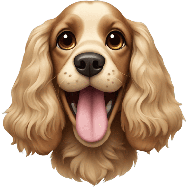 Cocker spaniel smiling  emoji