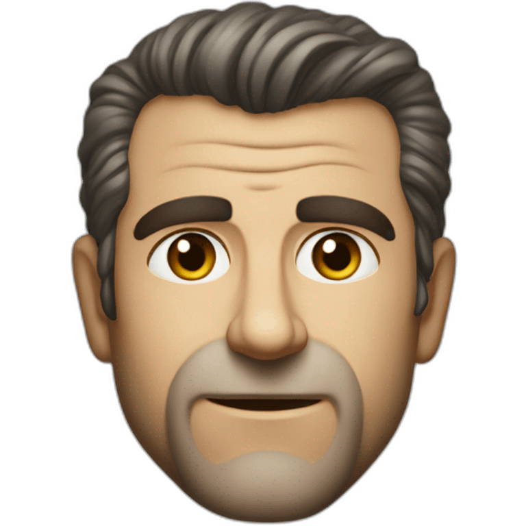 Young Mel Gibson portrait without smile emoji